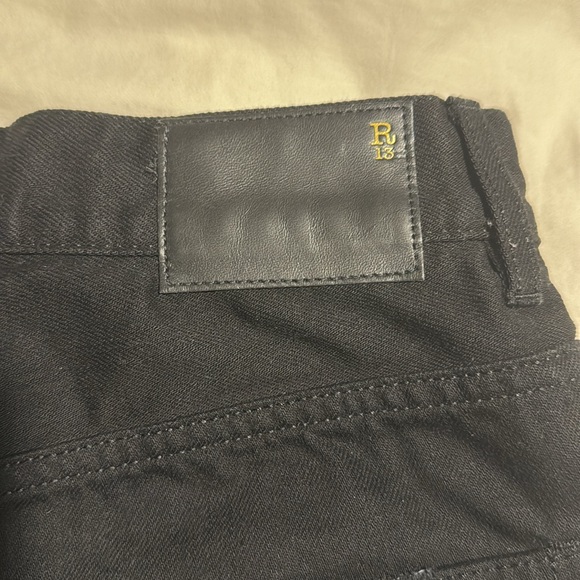 R13 Shredded Slouch Short in Black Sequin size 24 - Picture 3 of 5